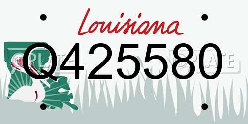 Q425580 Louisiana License Plate