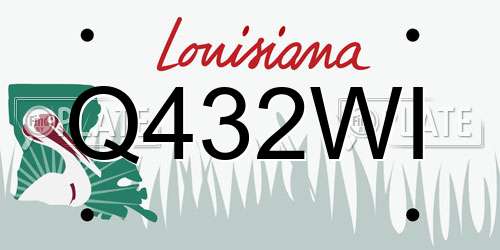 Q432WI Louisiana License Plate