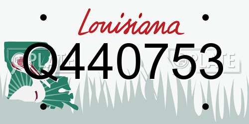 Q440753 Louisiana License Plate