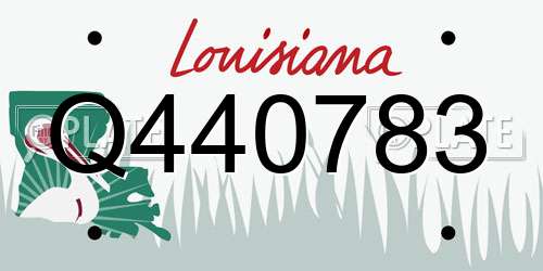 Q440783 Louisiana License Plate