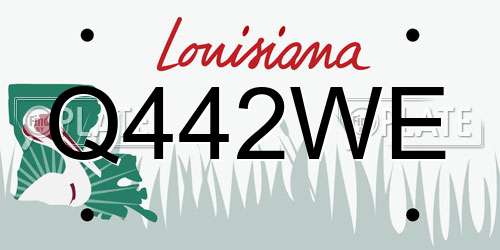 Q442WE Louisiana License Plate