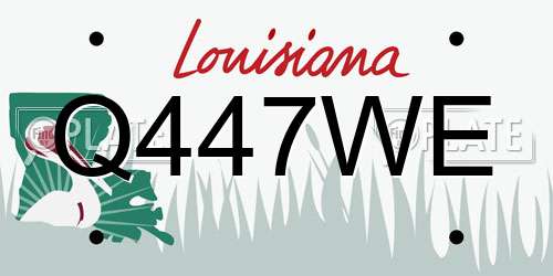 Q447WE Louisiana License Plate