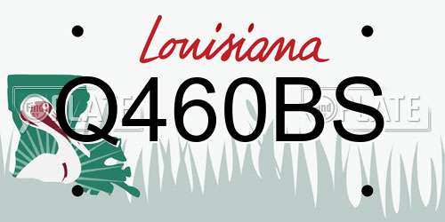 Q460BS Louisiana License Plate