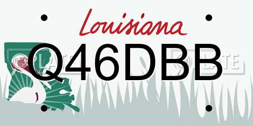 Q46DBB Louisiana License Plate