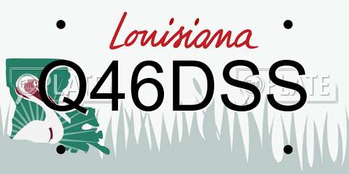 Q46DSS Louisiana License Plate