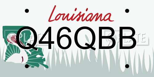 Q46QBB Louisiana License Plate