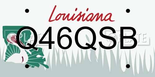 Q46QSB Louisiana License Plate