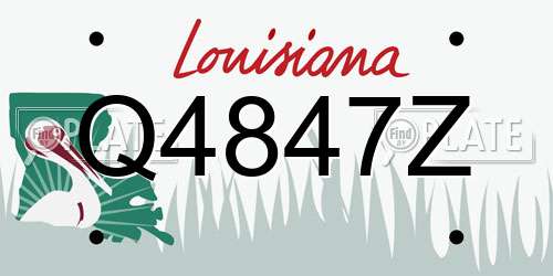 Q4847Z Louisiana License Plate