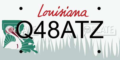 Q48ATZ Louisiana License Plate