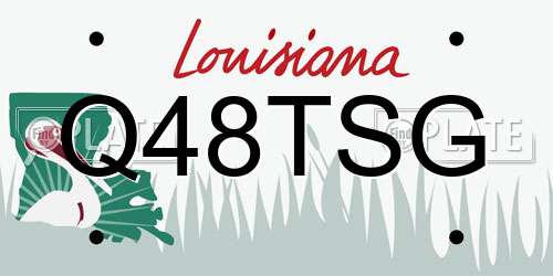 Q48TSG Louisiana License Plate