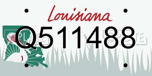 Q511488 Louisiana License Plate