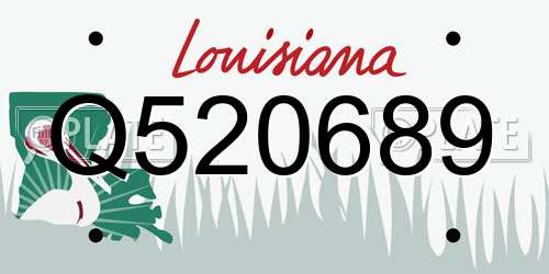 Q520689 Louisiana License Plate