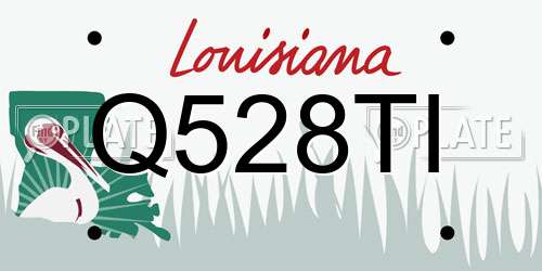 Q528TI Louisiana License Plate