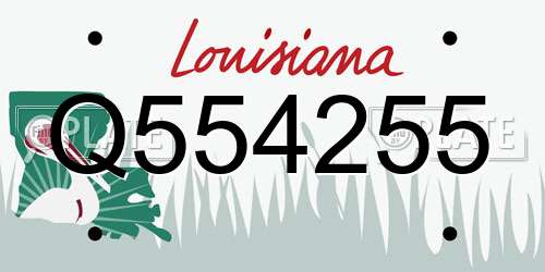 Q554255 Louisiana License Plate