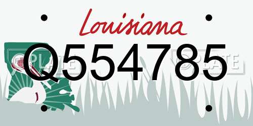 Q554785 Louisiana License Plate