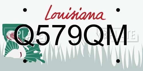 Q579QM Louisiana License Plate