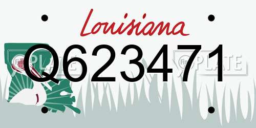 Q623471 Louisiana License Plate