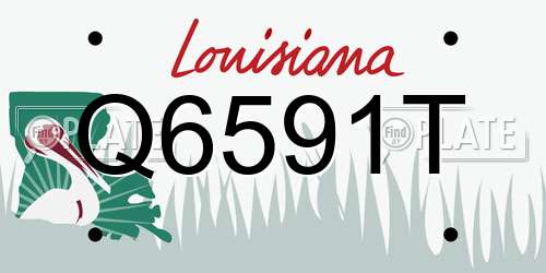 Q6591T Louisiana License Plate
