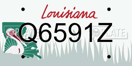 Q6591Z Louisiana License Plate