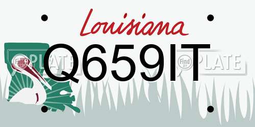 Q659IT Louisiana License Plate