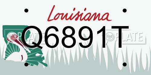Q6891T Louisiana License Plate