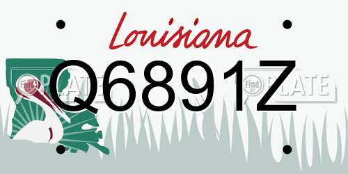 Q6891Z Louisiana License Plate