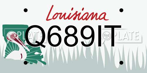 Q689IT Louisiana License Plate
