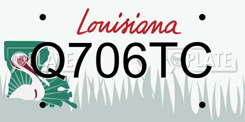 Q706TC Louisiana License Plate