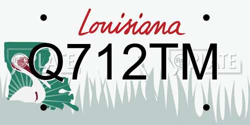 Q712TM Louisiana License Plate