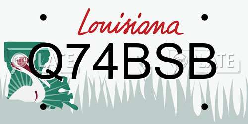 Q74BSB Louisiana License Plate