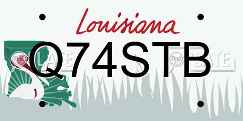 Q74STB Louisiana License Plate