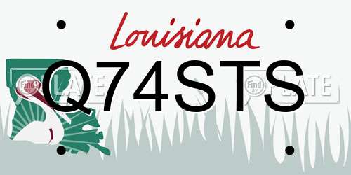 Q74STS Louisiana License Plate
