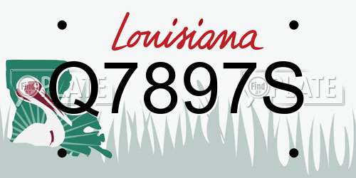 Q7897S Louisiana License Plate