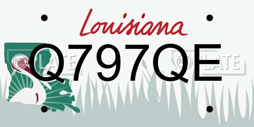 Q797QE Louisiana License Plate