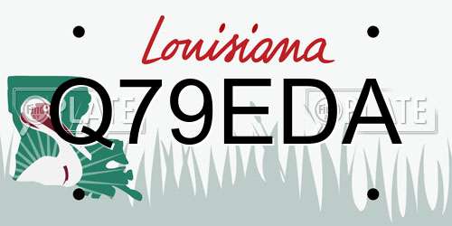 Q79EDA Louisiana License Plate