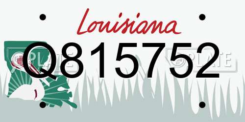 Q815752 Louisiana License Plate