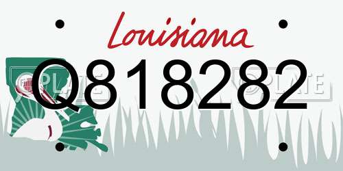 Q818282 Louisiana License Plate