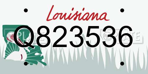 Q823536 Louisiana License Plate