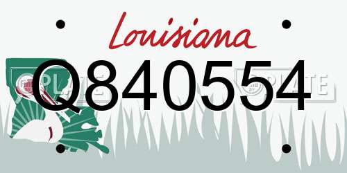 Q840554 Louisiana License Plate
