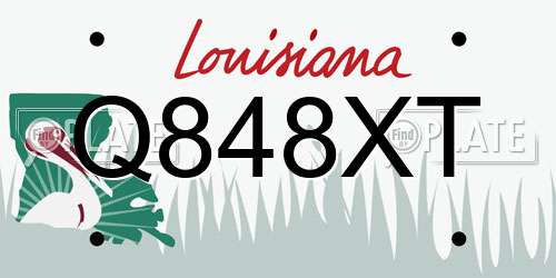 Q848XT Louisiana License Plate