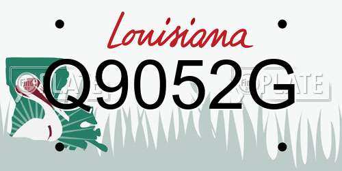 Q9052G Louisiana License Plate