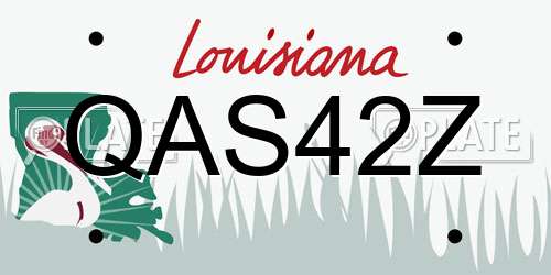 QAS42Z Louisiana License Plate