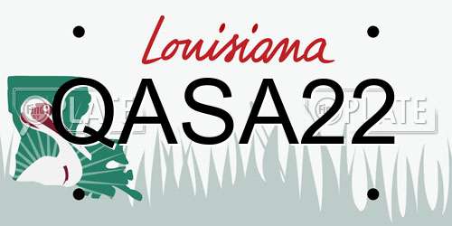 QASA22 Louisiana License Plate