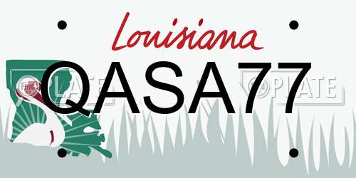 QASA77 Louisiana License Plate
