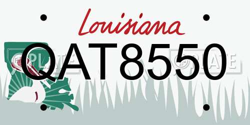 QAT8550 Louisiana License Plate