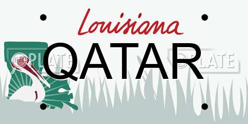 QATAR Louisiana License Plate