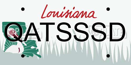 QATSSSD Louisiana License Plate