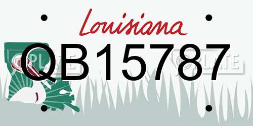 QB15787 Louisiana License Plate