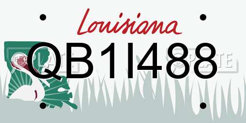 QB1I488 Louisiana License Plate