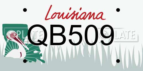 QB509 Louisiana License Plate